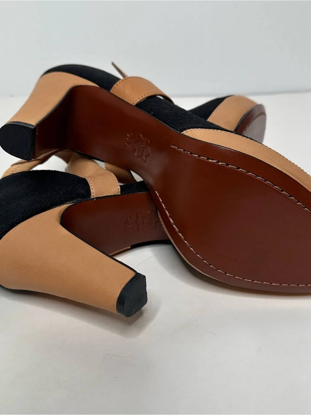 Schuler & Sons Philadelphia Anthropologie Canvas Leather Criss Cross Heels 9.5